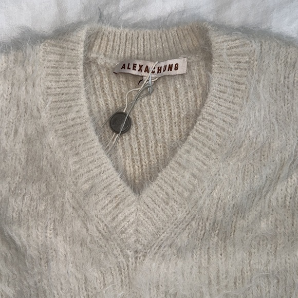 Alexa Chung Alexachung Ivory White Cream Hampton Brushed Alpaca Sweater Jumper - Picture 9 of 17